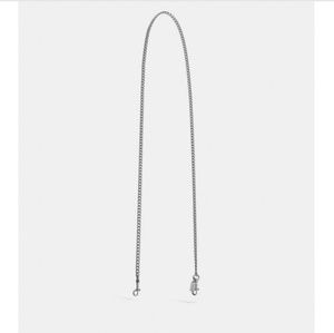 Nwt authentic coach silver chain strap 46"